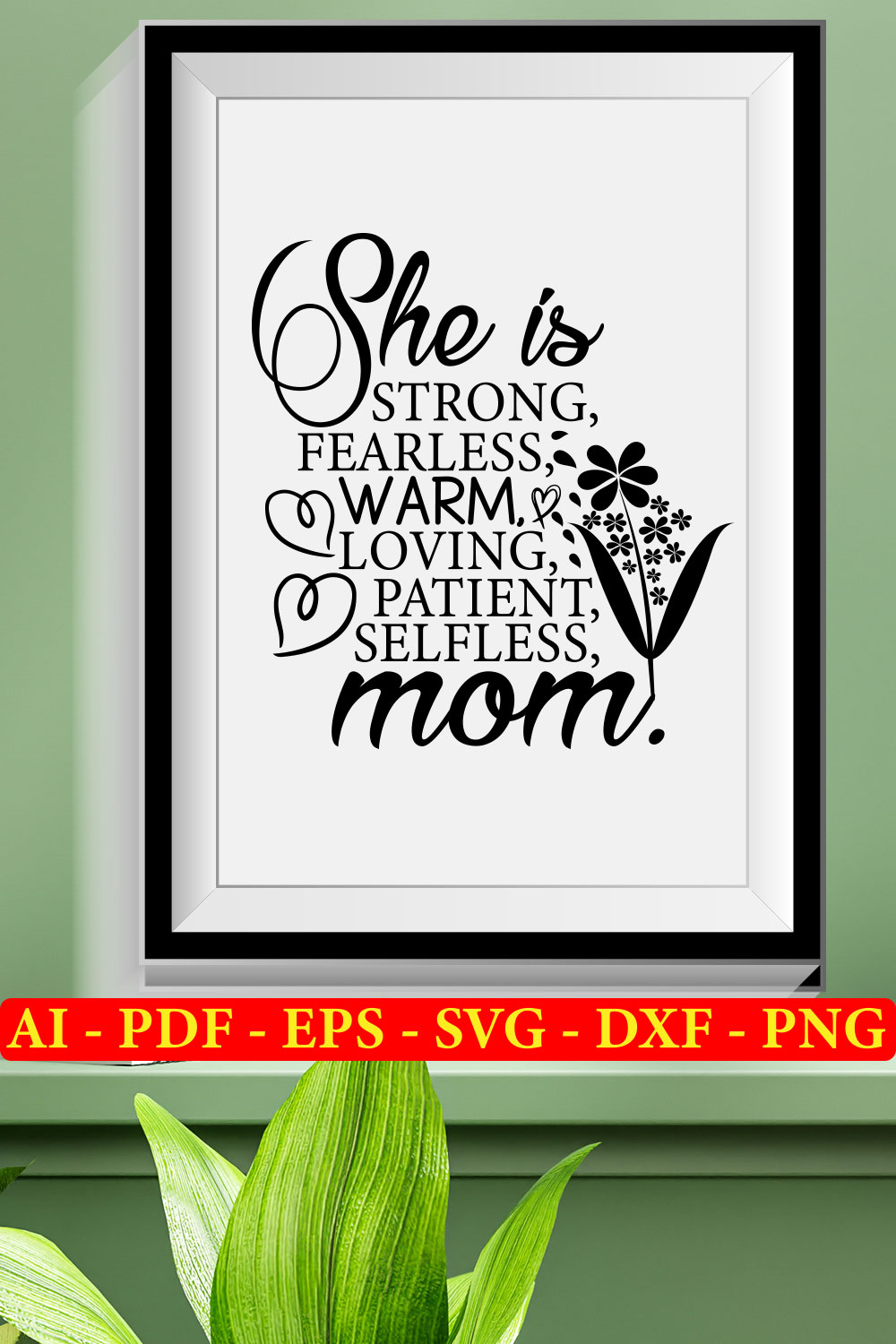 6 Mother's Day SVG Bundle Vol 10 pinterest preview image.