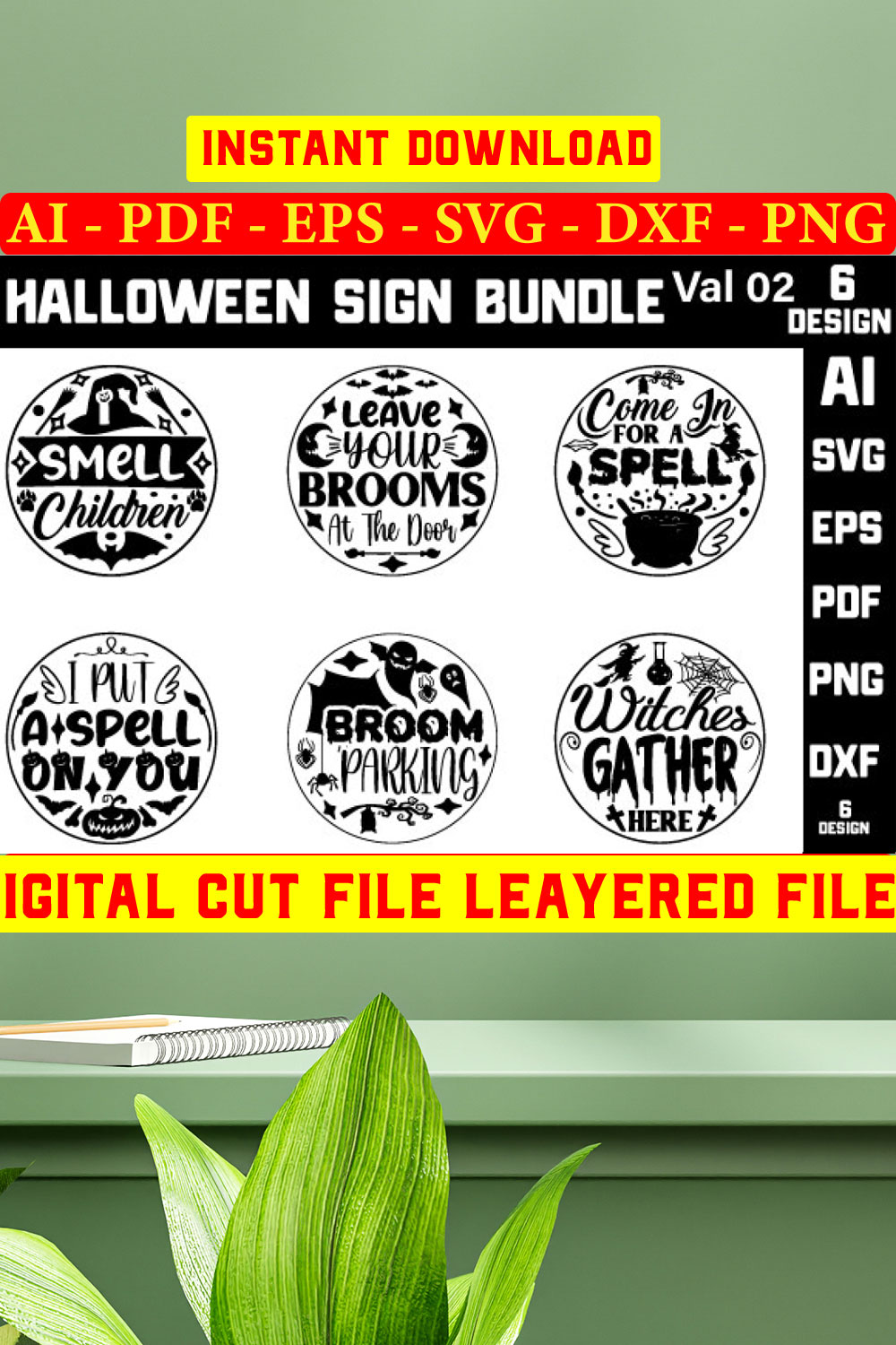 Halloween Sign Bundle Vol-2 Welcome to Halloween svg pinterest preview image.