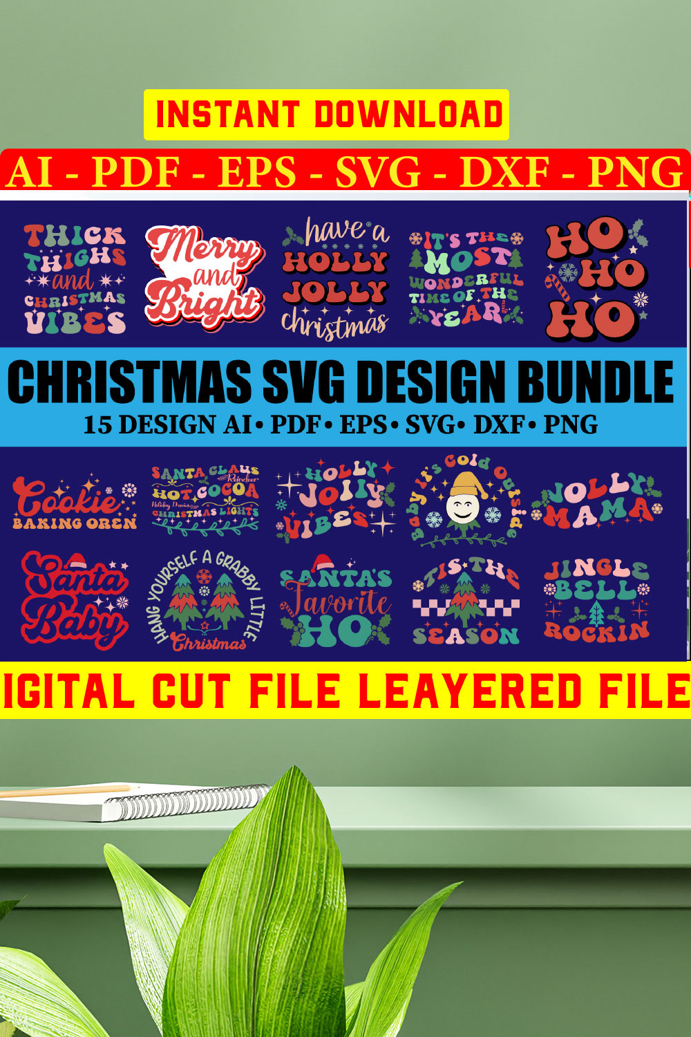 Christmas Retro Svg Bundle, Retro Christmas Designs, Retro Christmas Shirt, Christmas Clipart, Retro Christmas Shirt, Christmas Svg Retro pinterest preview image.