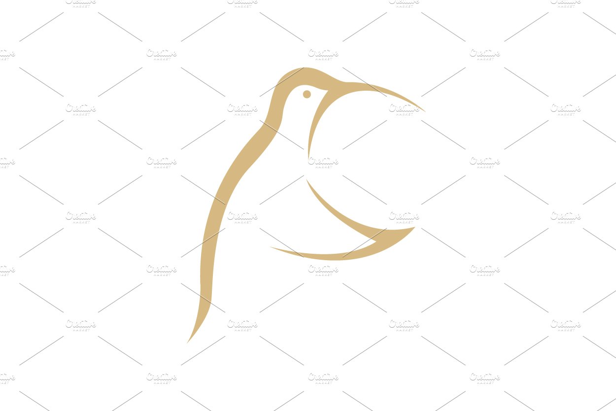 modern shape hummingbird logo cover image.