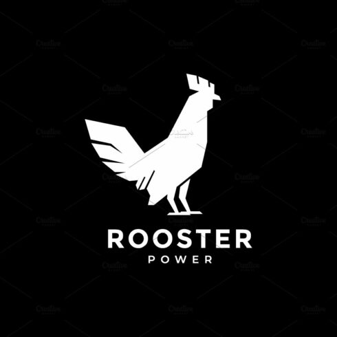 modern rooster chicken logo design cover image.