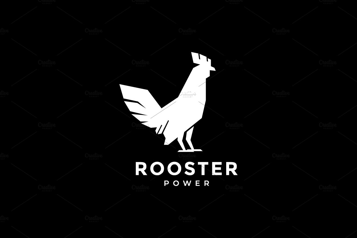 modern rooster chicken logo design cover image.
