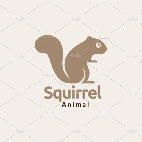 flat little squirrel logo design cover image.