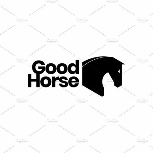 head horse logo design vector cover image.