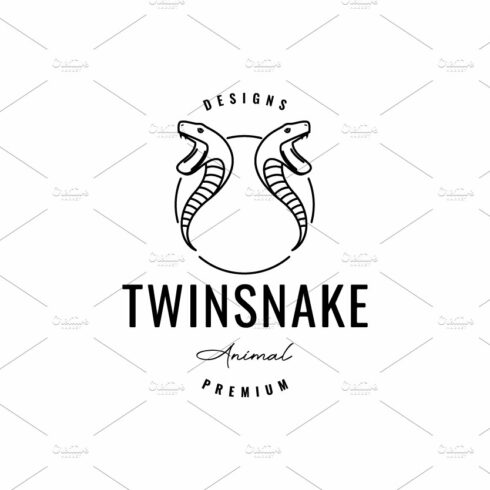 geometric cobra snake logo design cover image.
