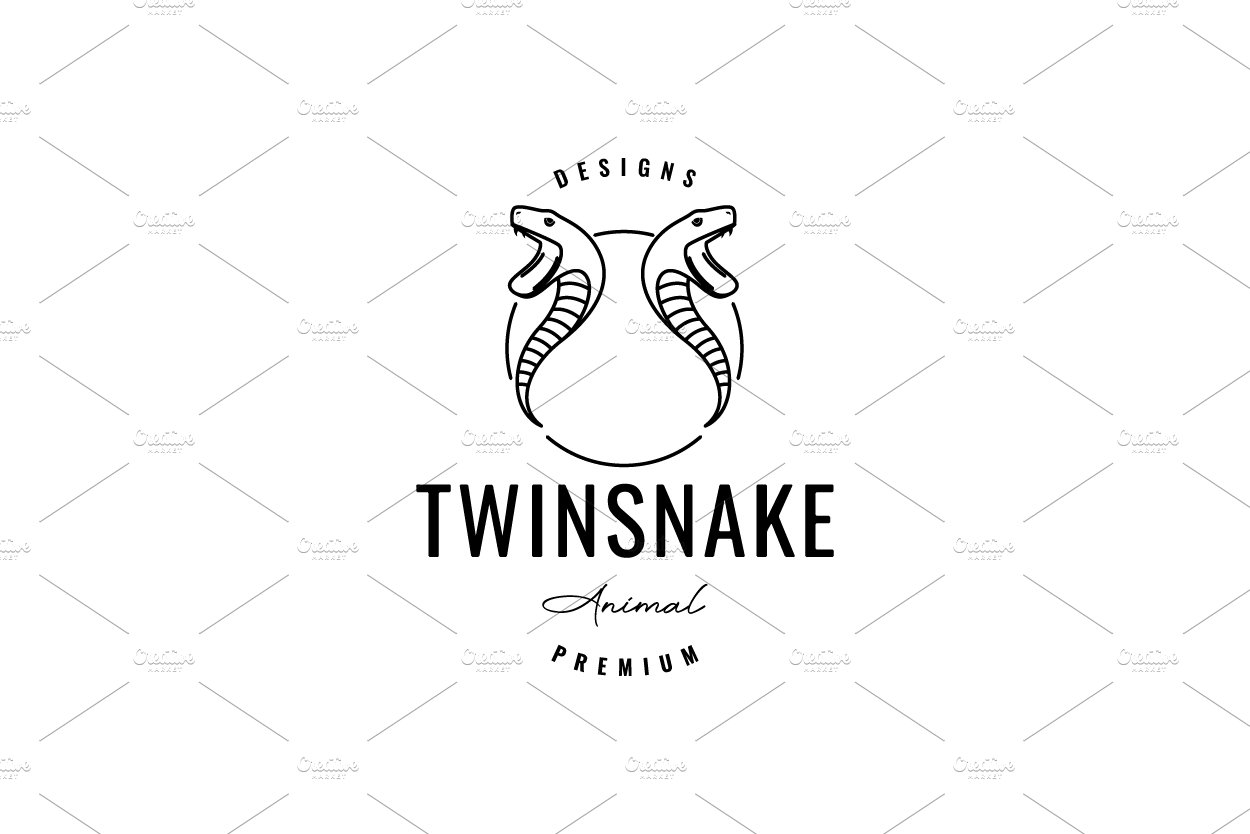 geometric cobra snake logo design cover image.