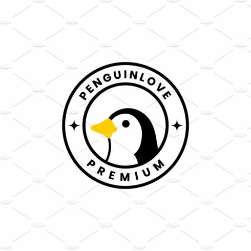 head penguin little cute badge logo cover image.