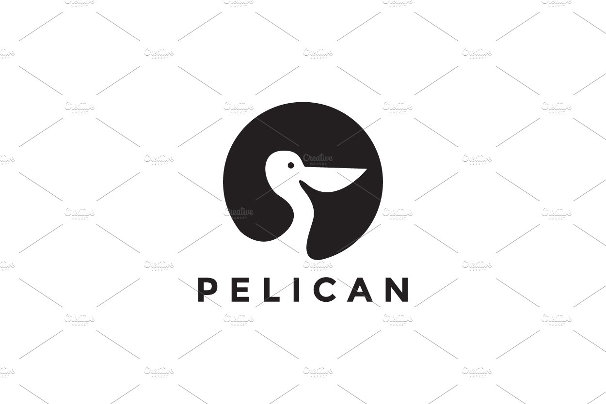 negative space bird pelican logo cover image.