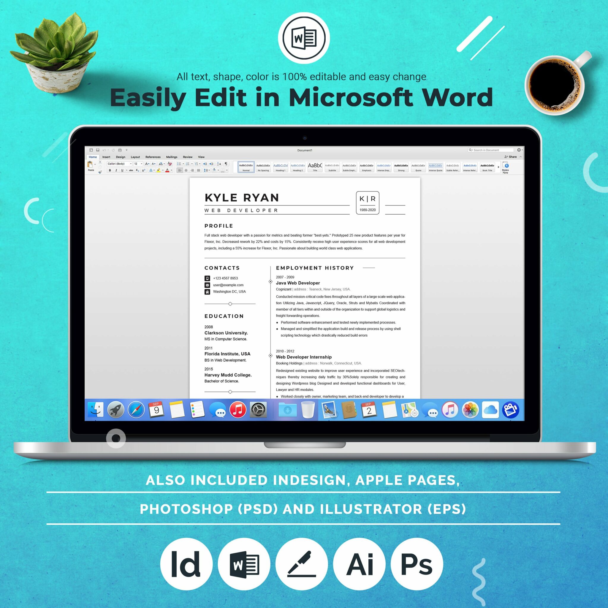 Web Developer Resume Template – MasterBundles