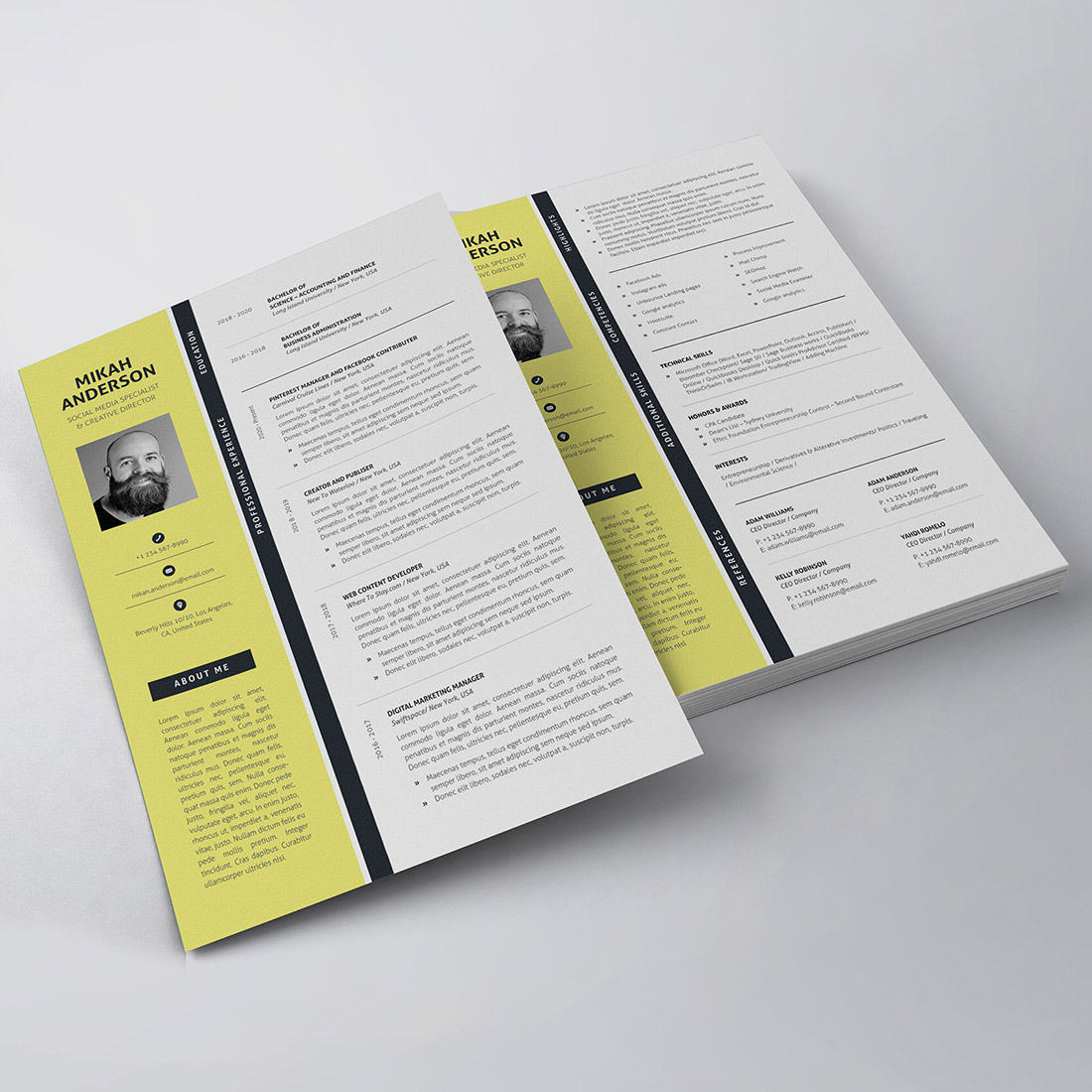 Modern Resume/CV Template preview image.