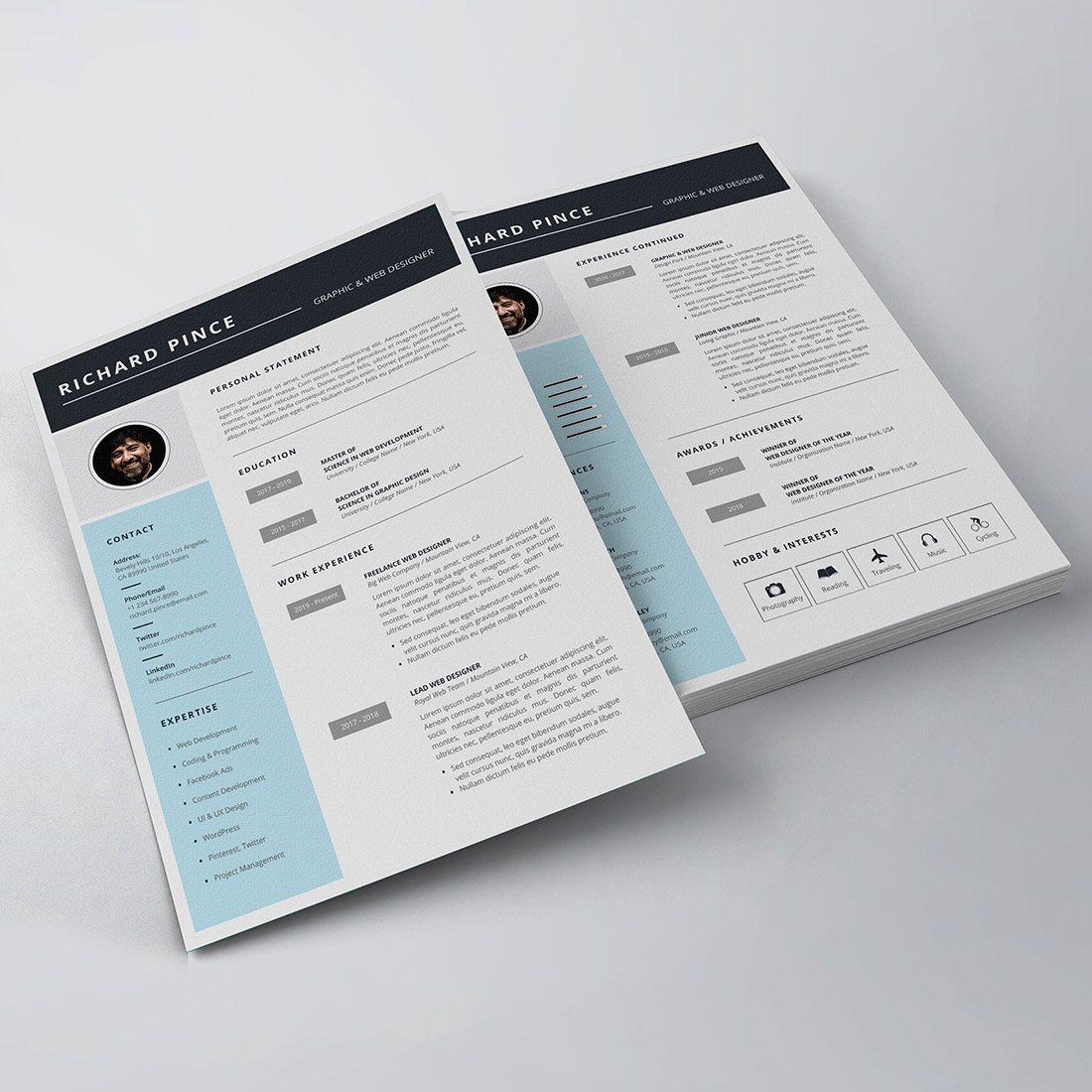 Professional Resume/CV Template preview image.