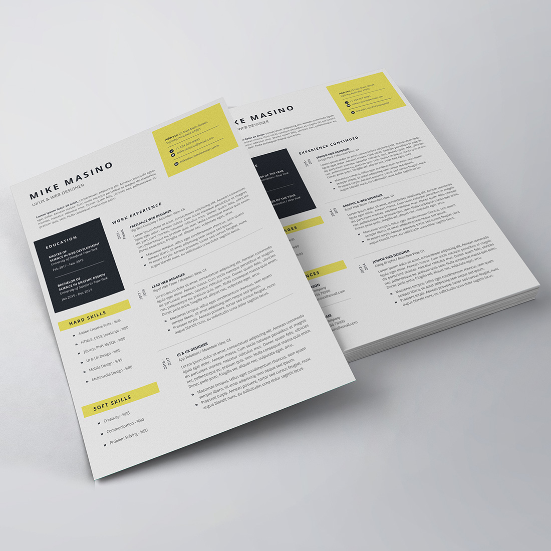 Professional Resume/CV Template preview image.