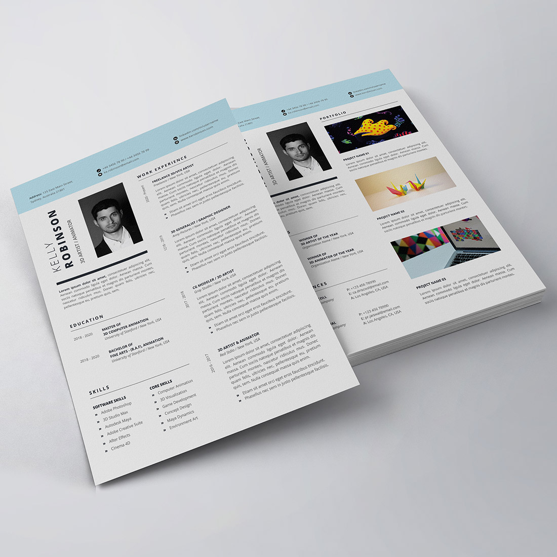 Modern Resume/CV Template preview image.