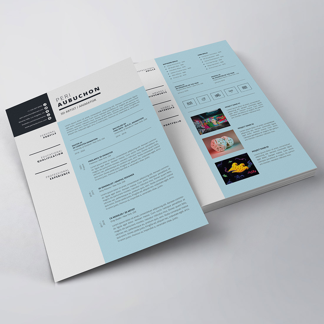 Modern Resume/CV Template preview image.