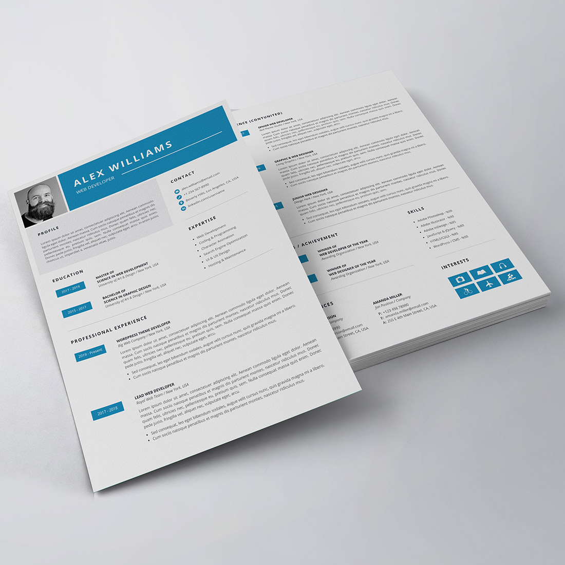 Clean Resume/CV Template preview image.