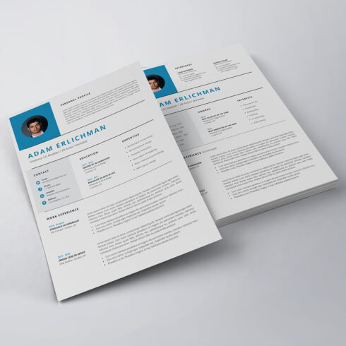 Modern Resume/CV Layout - MasterBundles