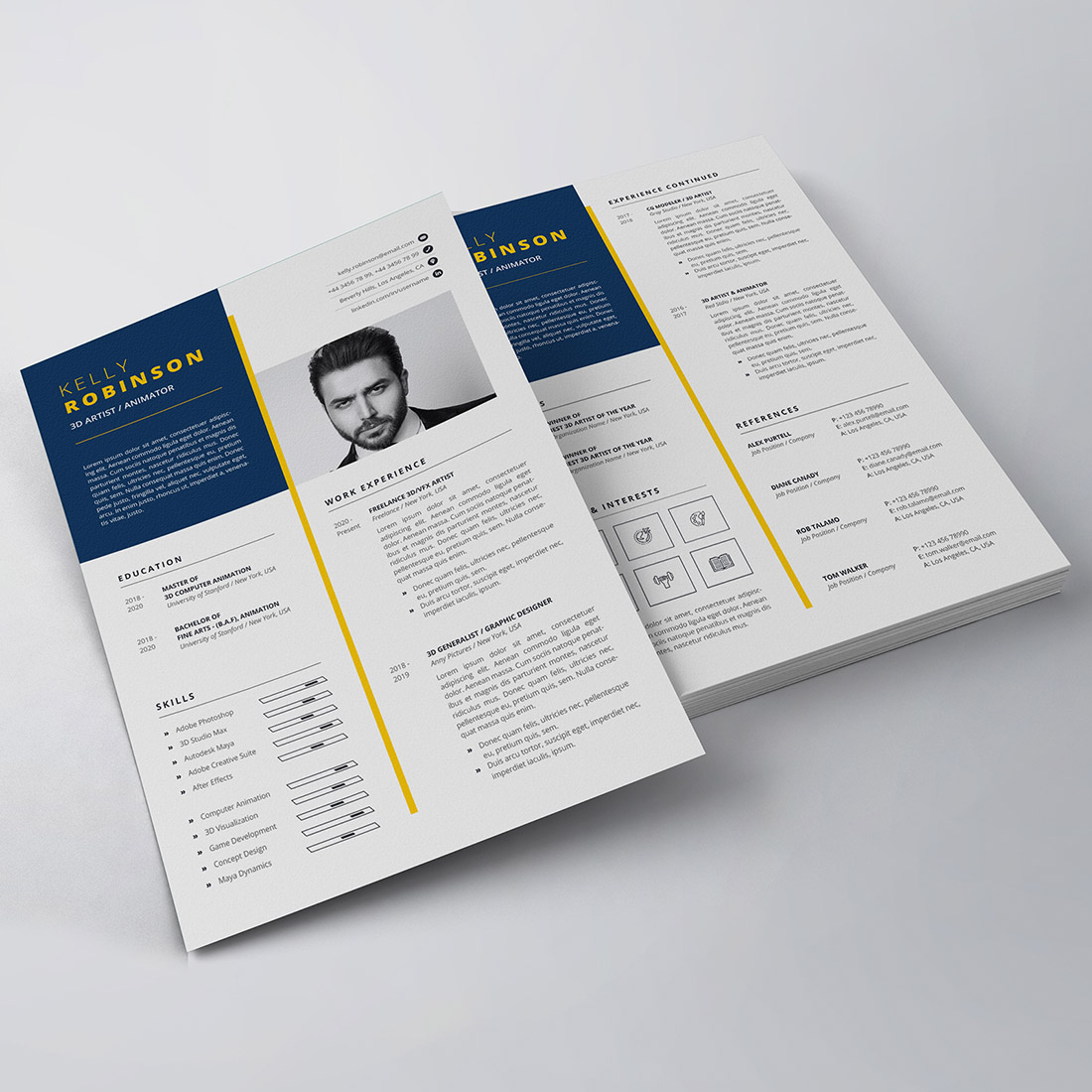 Modern Resume/CV Template preview image.