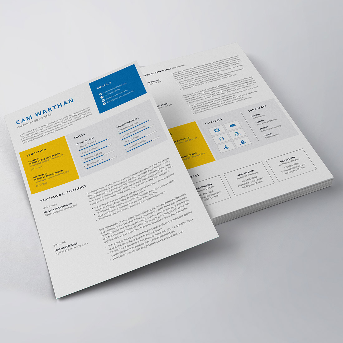 Clean Resume/CV Template preview image.