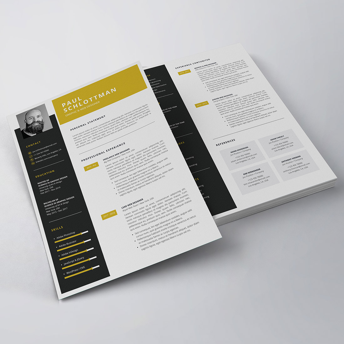 Clean Resume/CV Template preview image.