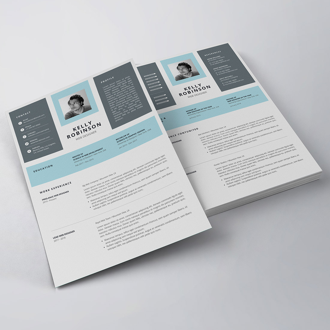 Modern Resume/CV Template preview image.