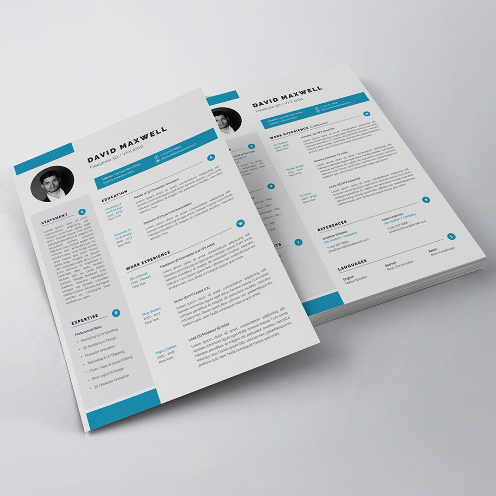 Professional Bookkeeper Resume/CV Template Design - MasterBundles