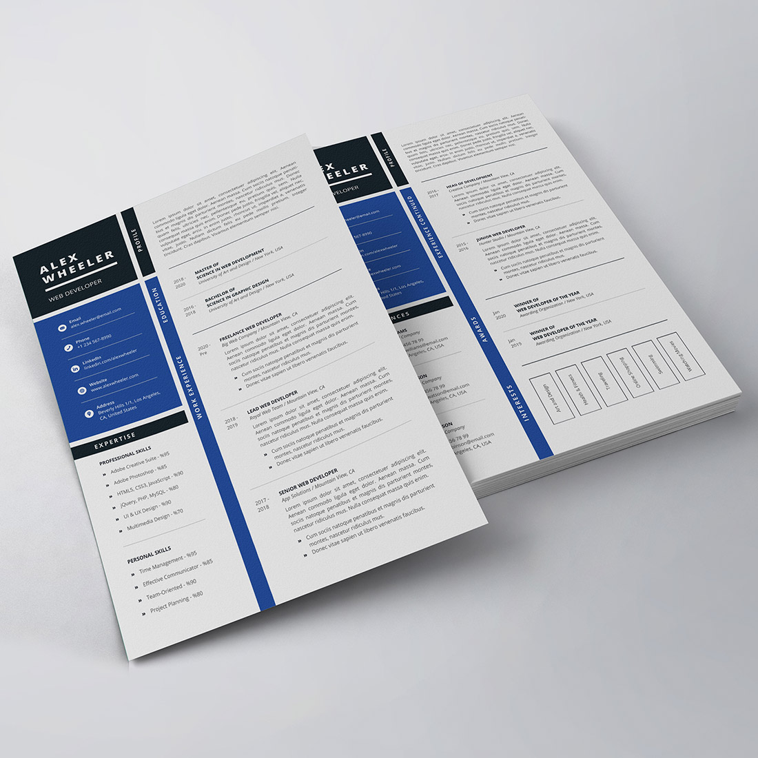 Modern Resume/CV Template preview image.