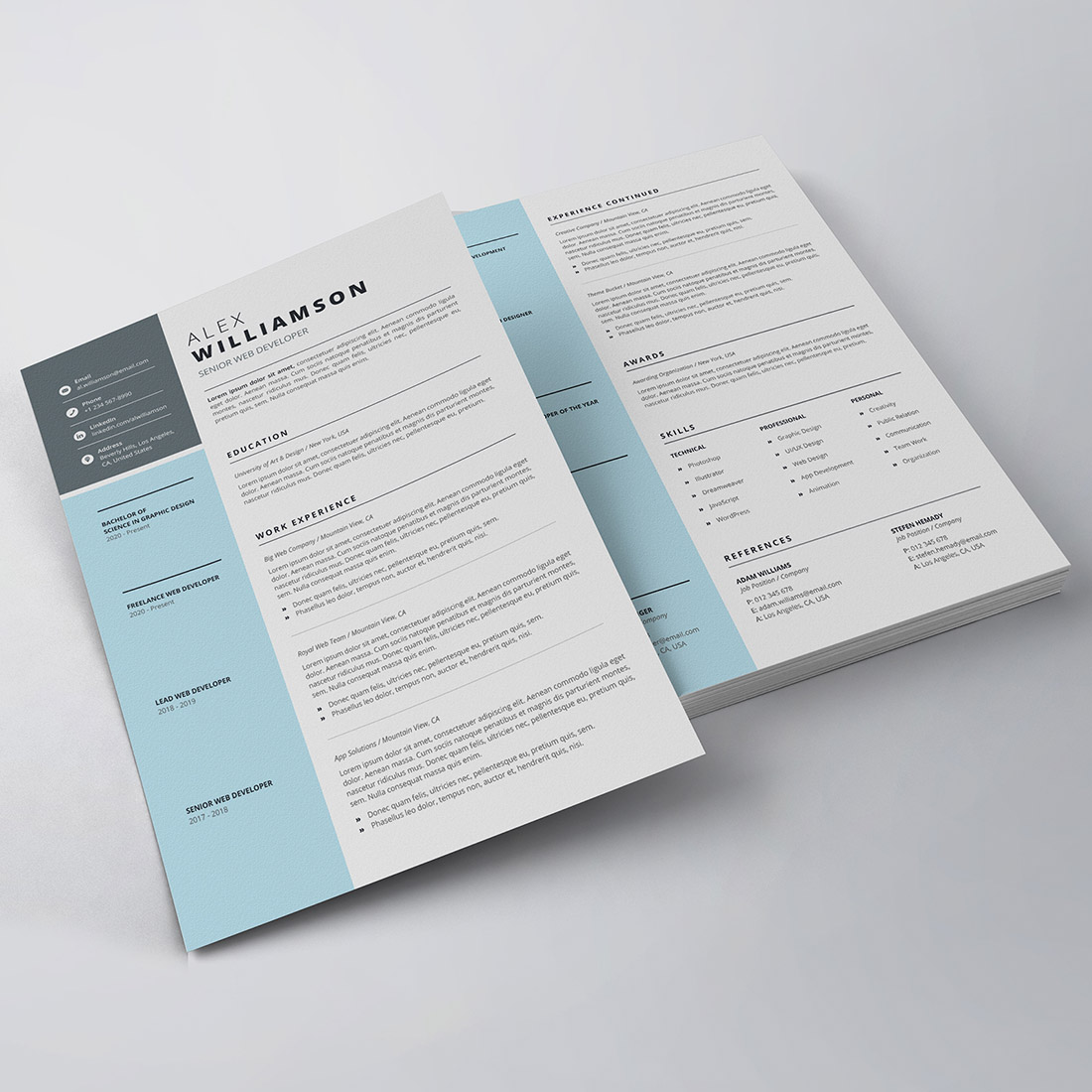 Modern Resume/CV Template preview image.