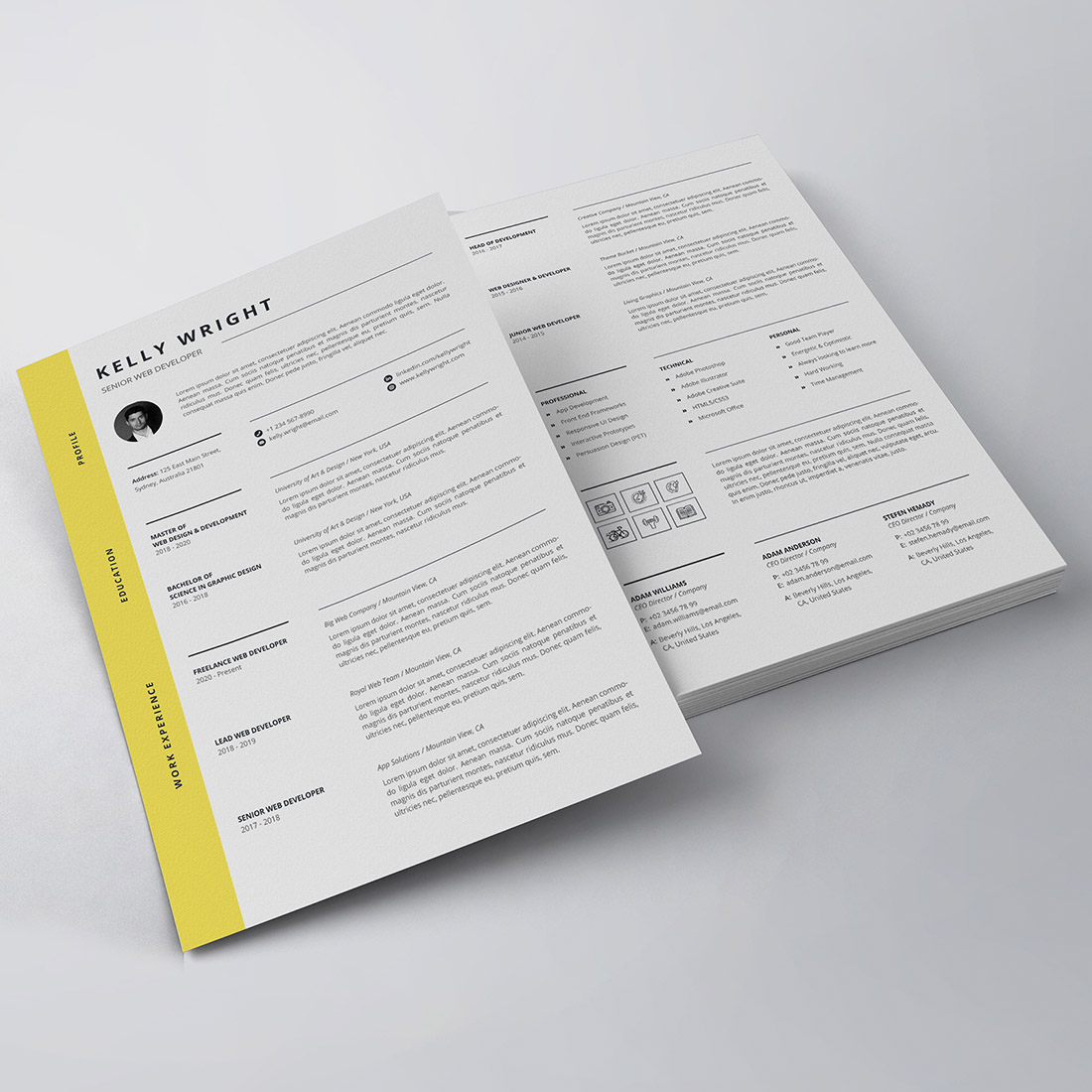 Modern Resume/CV Template preview image.