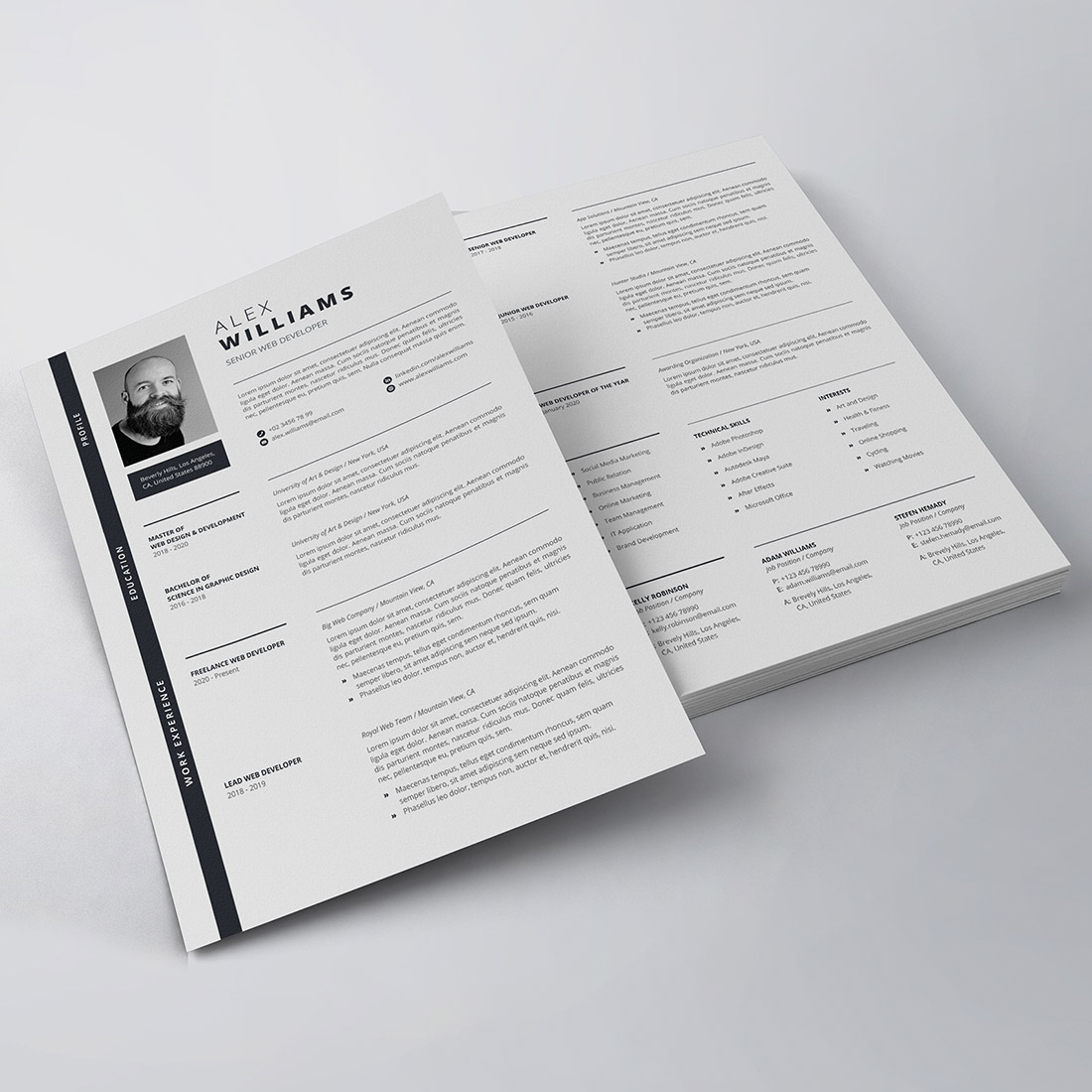 Modern Resume/CV Template preview image.