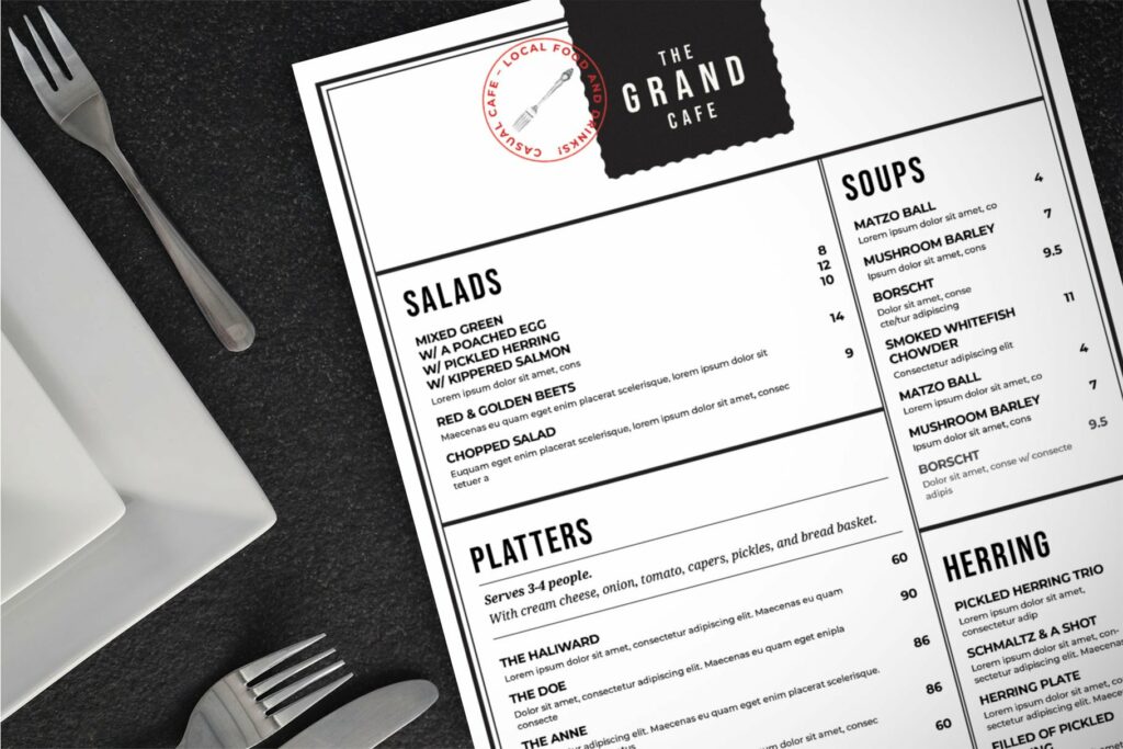 Menu Template – MasterBundles