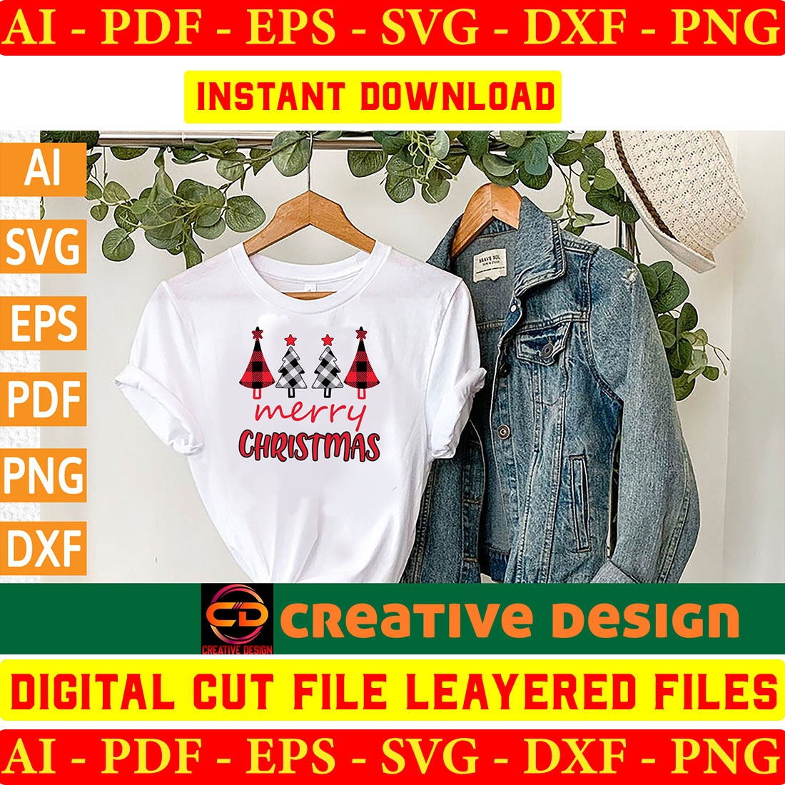 Christmas SVG Design Bundle Vol-77 preview image.