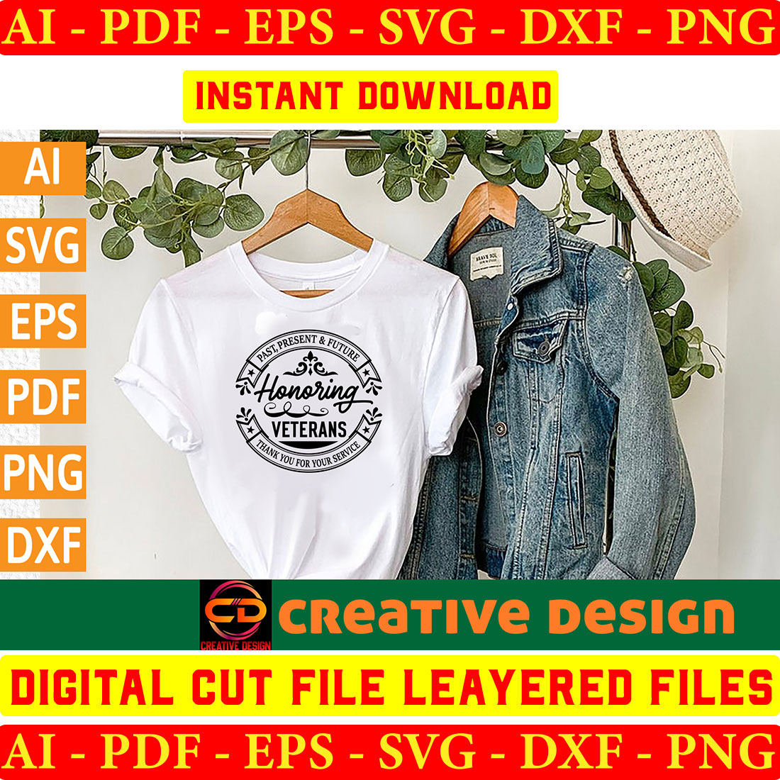 Veteran T-shirt Design Bundle Vol-14 preview image.