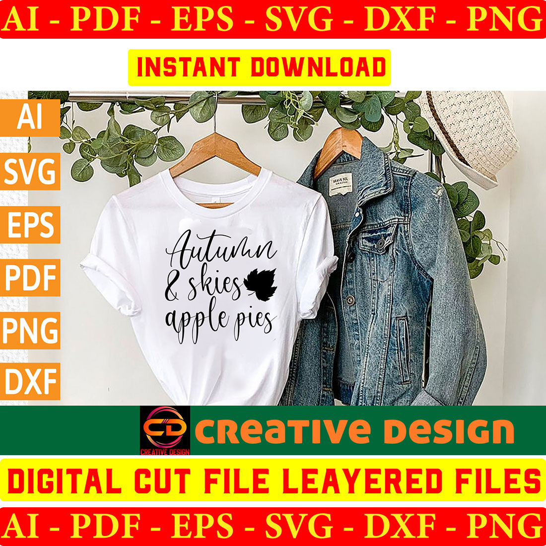 Fall Autumn T-shirt Design Bundle Vol-1 preview image.