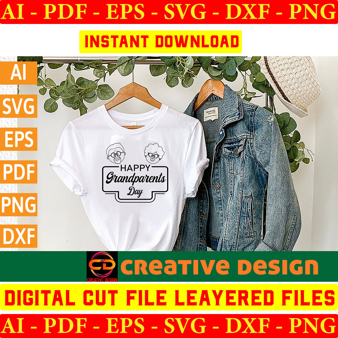 Grandparents Day T-shirt Design Bundle Vol-2 preview image.