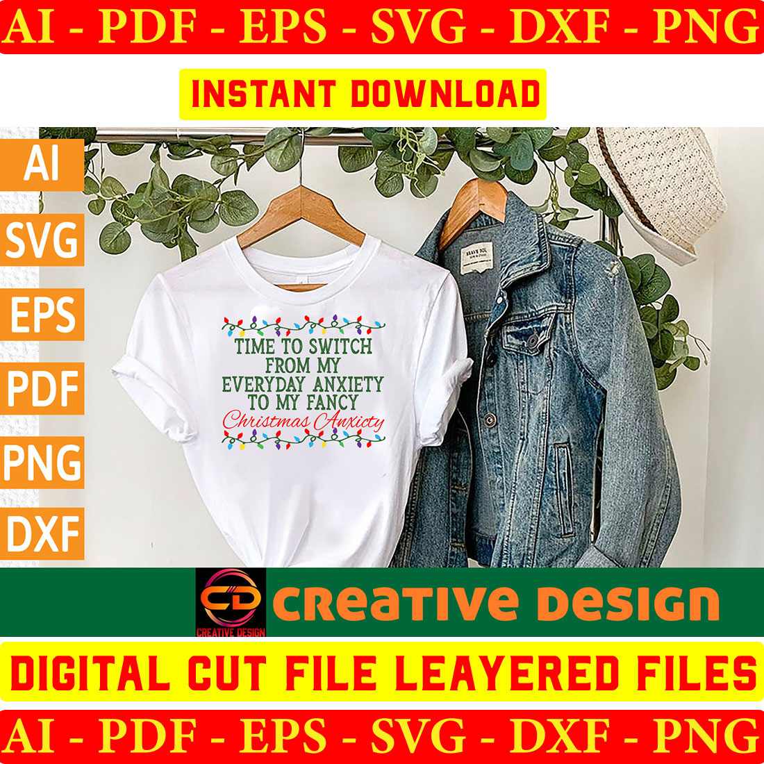 Christmas SVG Design Bundle Vol-65 preview image.