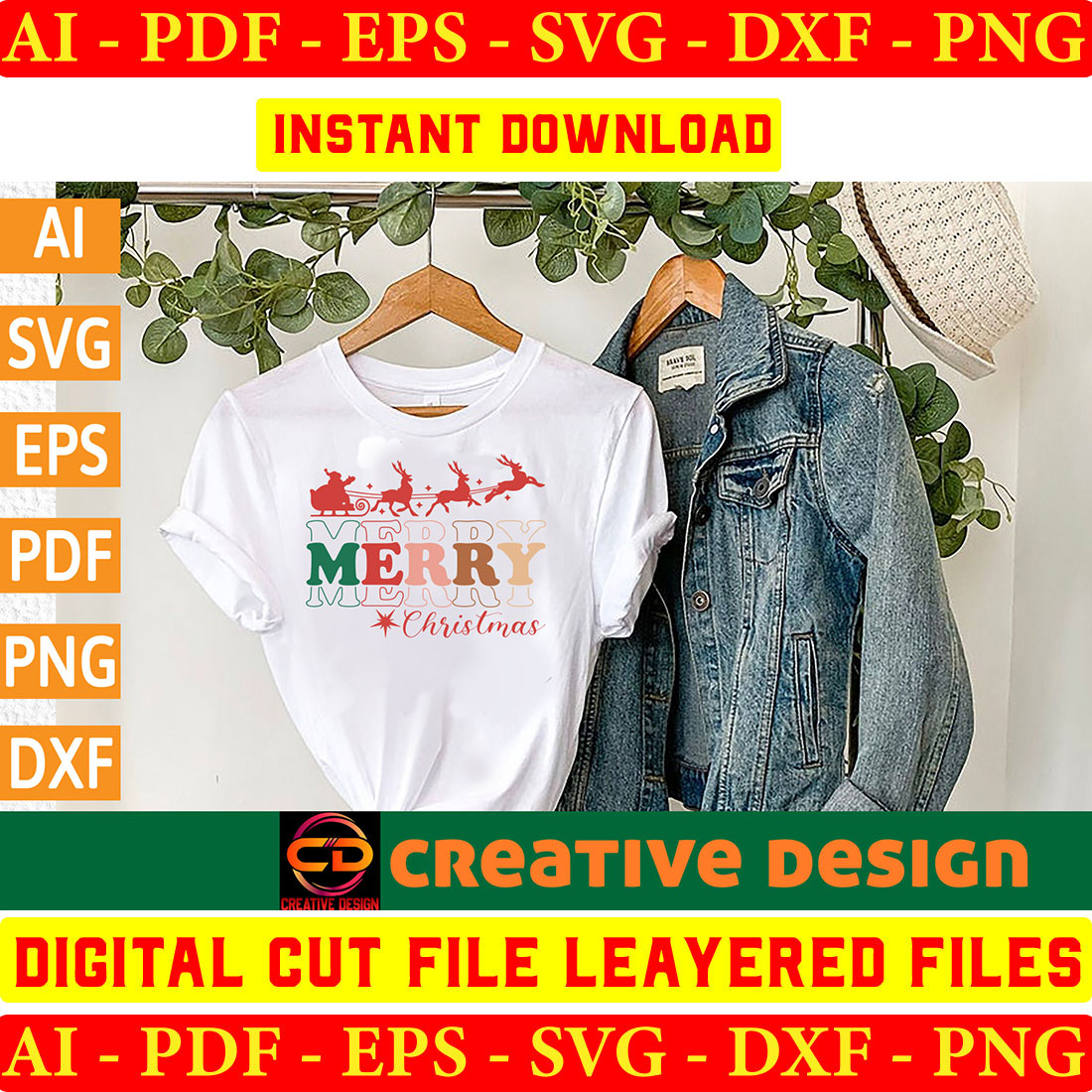 Christmas T-shirt Design Bundle Vol-20 preview image.