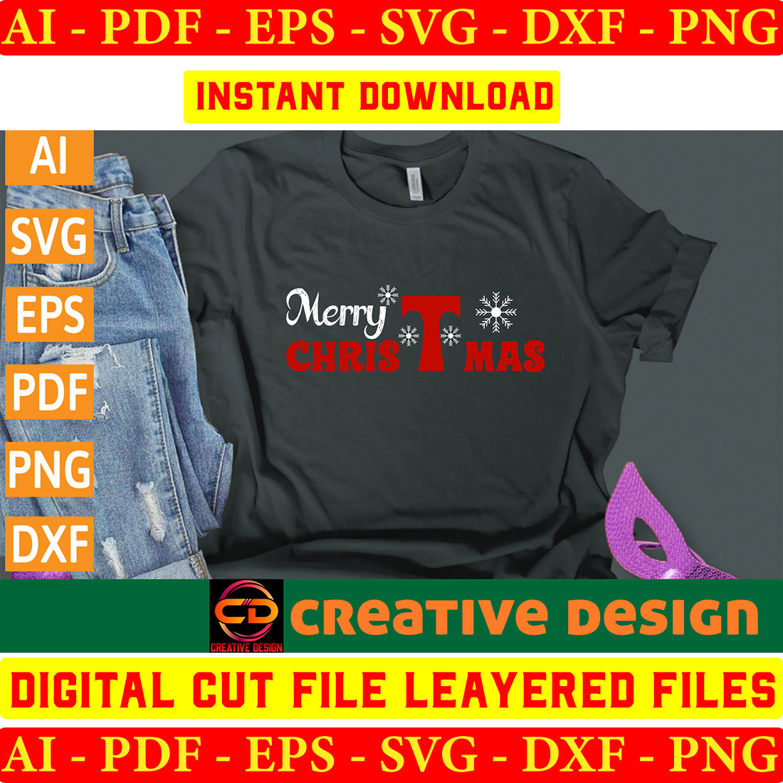 Christmas SVG Design Bundle Vol-76 preview image.