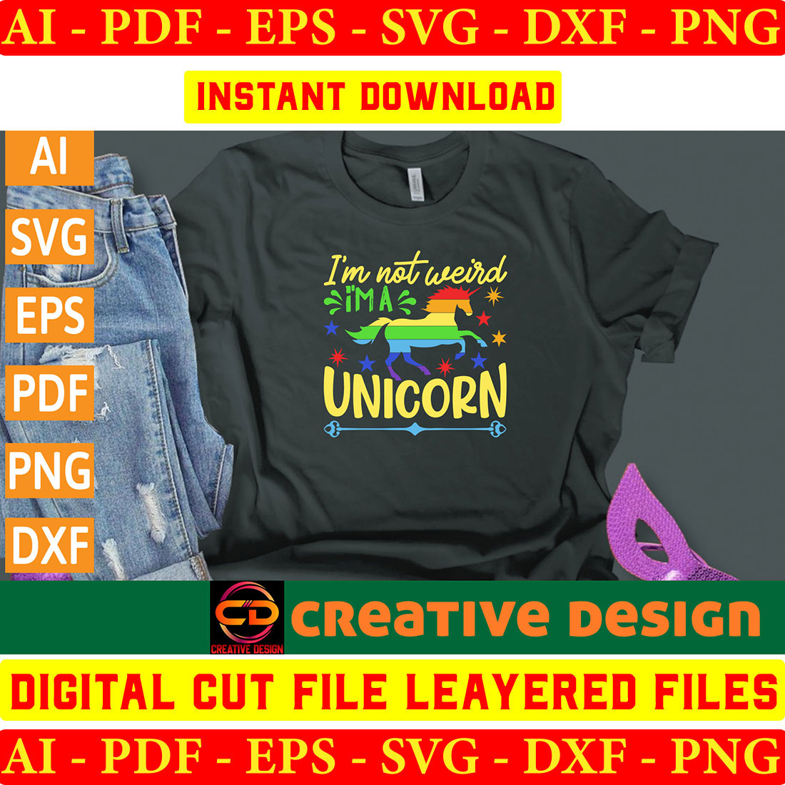 Unicorn T-shirt Design Bundle Vol-2 preview image.
