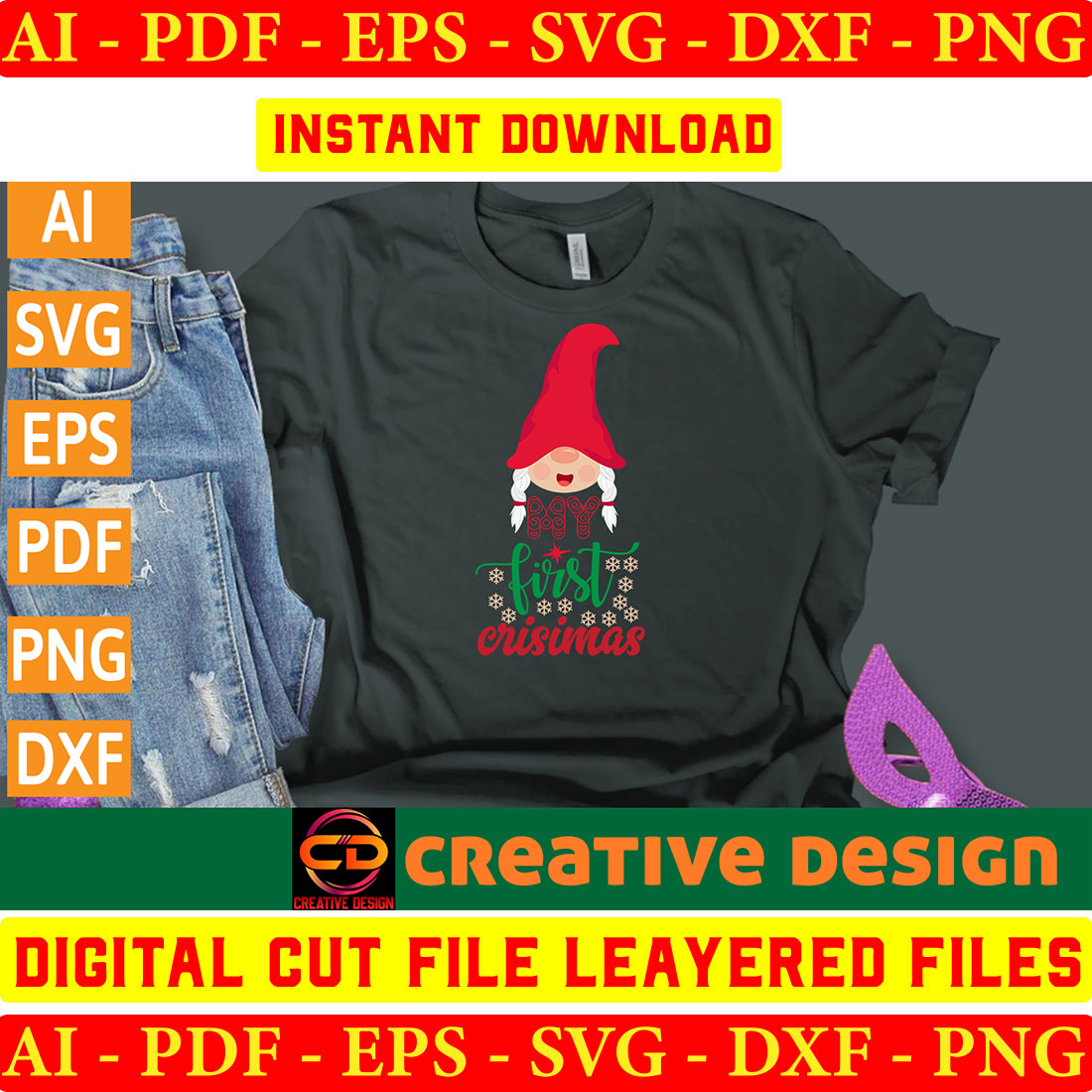 Christmas SVG Design Bundle Vol-83 preview image.