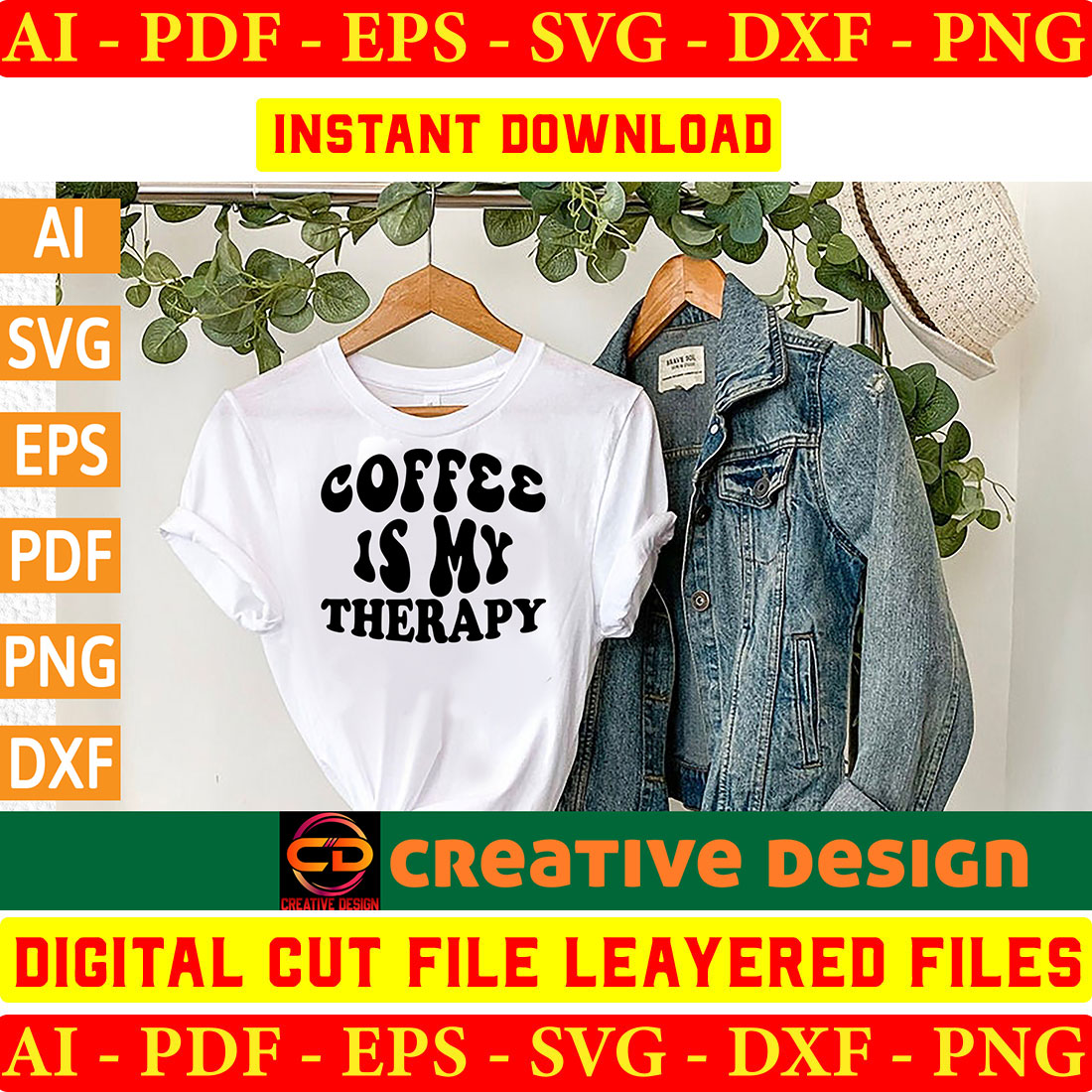 Coffee T-shirt Design Bundle Vol-3 preview image.