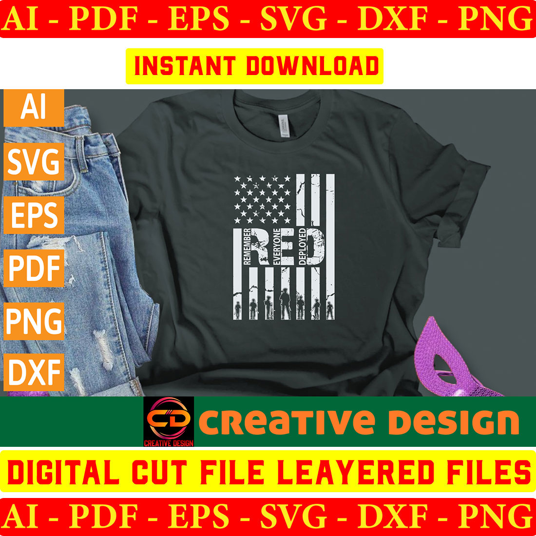 Red Friday Bundle SVG Files Vol-03 preview image.