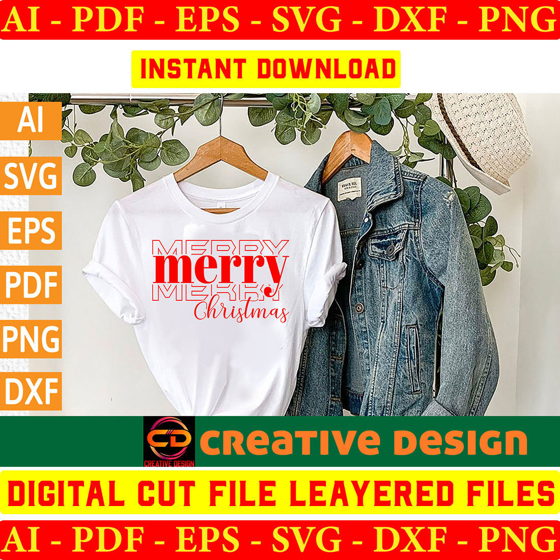 Christmas SVG Design Bundle Vol-78 preview image.