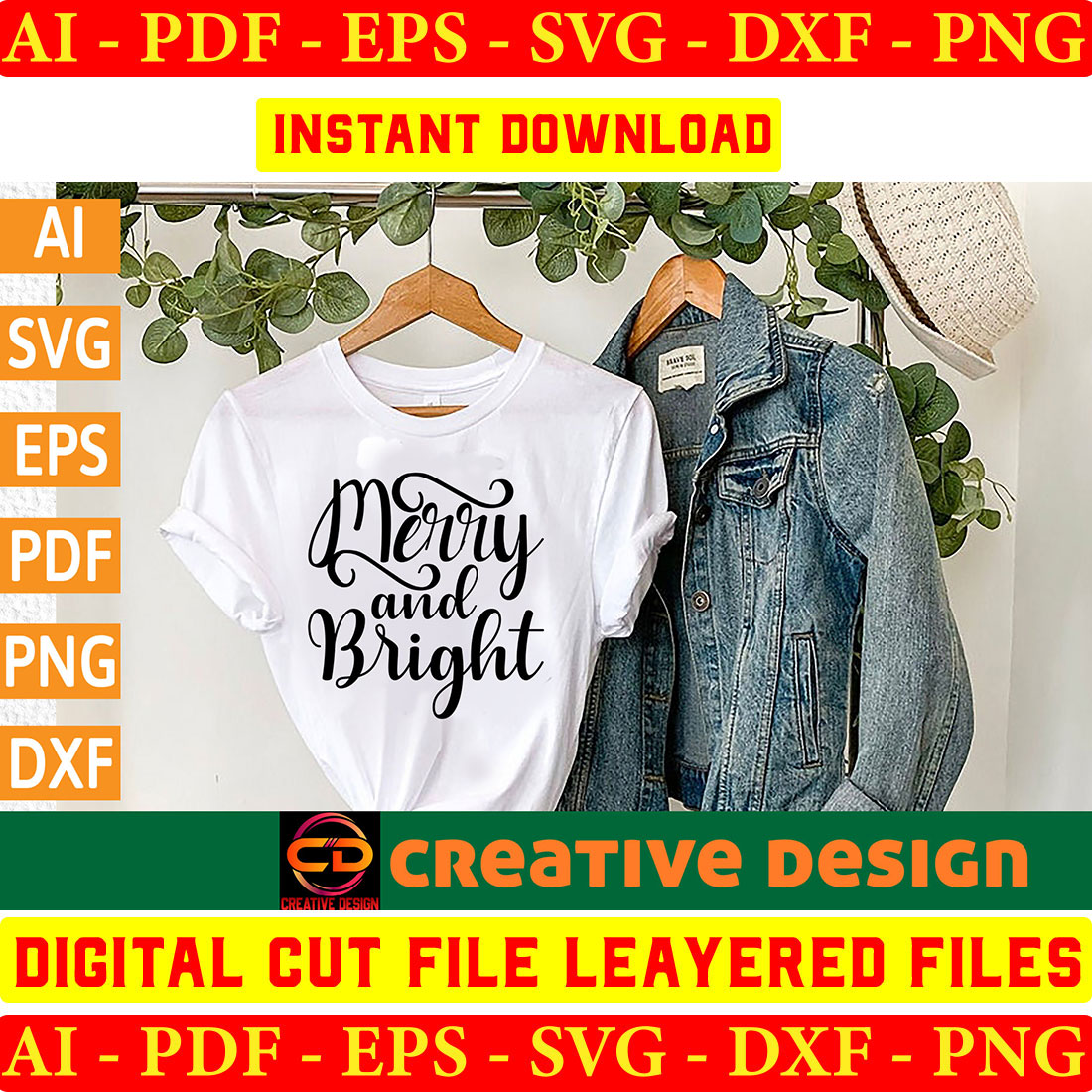 Christmas SVG Design Bundle Vol-75 preview image.