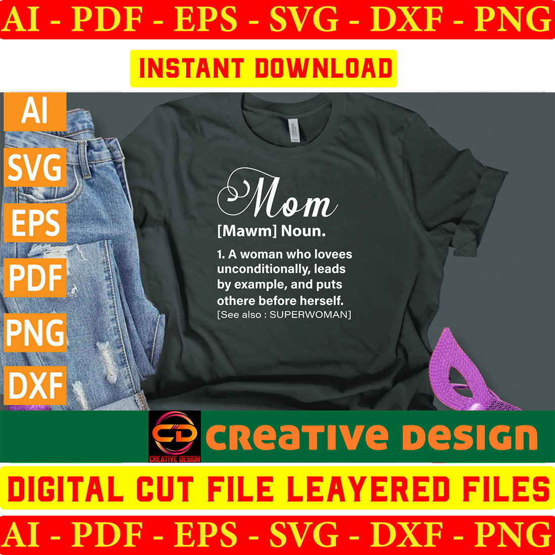 Mother's Day SVG Files Vol-02 preview image.