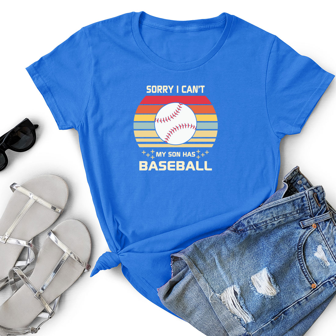 T - shirt that says sorry i can't play baseball.