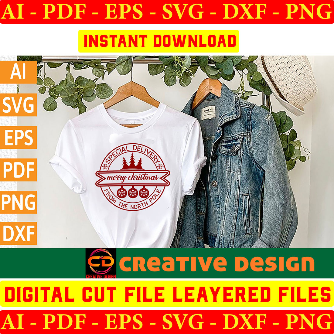 Christmas SVG Design Bundle Vol-63 preview image.