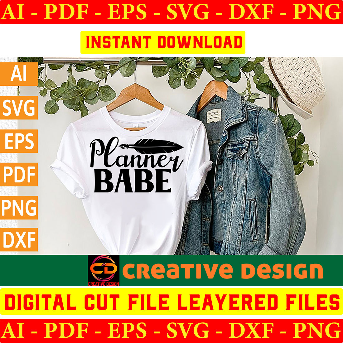 Planner T-shirt Design Bundle Vol-3 preview image.