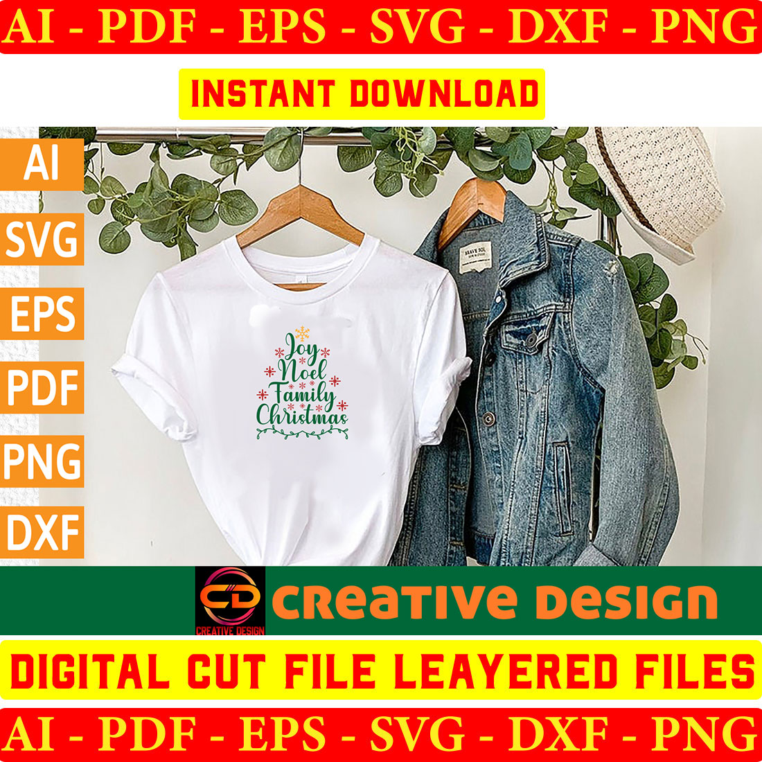 Christmas SVG Design Bundle Vol-51 preview image.