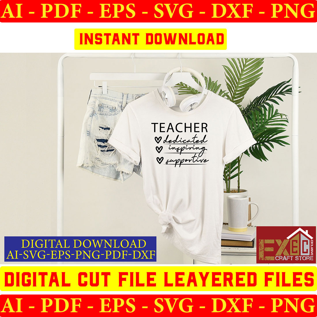 Teacher Bundle SVG Files Vol-03 preview image.