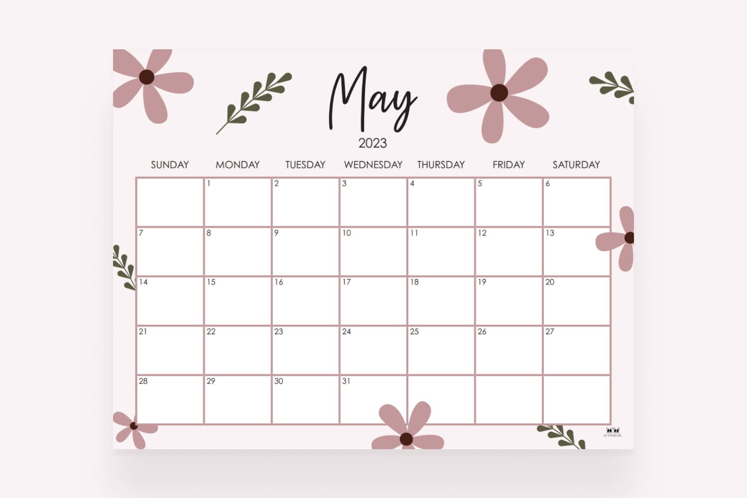 50+ Best May Calendar Templates 2023 - MasterBundles